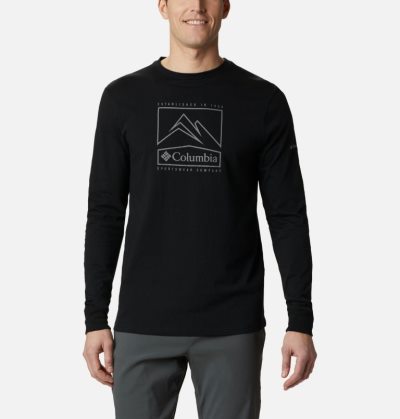 Camisetas Columbia Cades Cove™ Long Sleeve Gráficas Tee Masculino Pretas Portugal | 129853-ONHY