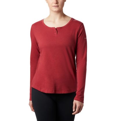 Camisetas Columbia Canyon Point™ Henley Feminino Vermelhas Portugal | 143293-DVAM