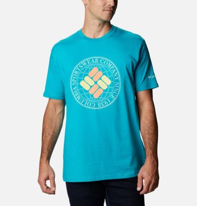 Camisetas Columbia Iconic T-Shirt Masculino Luz Menta Portugal | 190781-KRCP