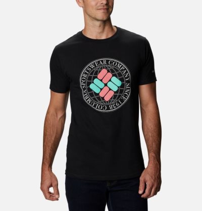 Camisetas Columbia Iconic T-Shirt Masculino Pretas Portugal | 196739-Y4ZJ