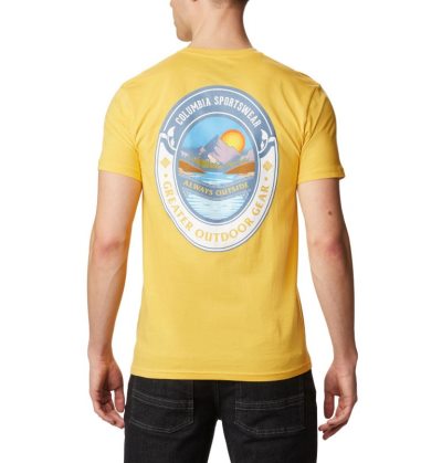 Camisetas Columbia Lakel T-Shirt Masculino Douradas Portugal | 165362-1EF5