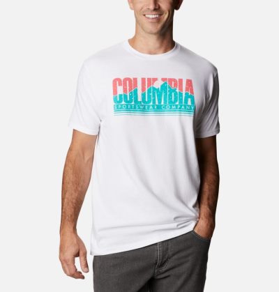 Camisetas Columbia Miles T-Shirt Masculino Branco Portugal | 147131-R25T