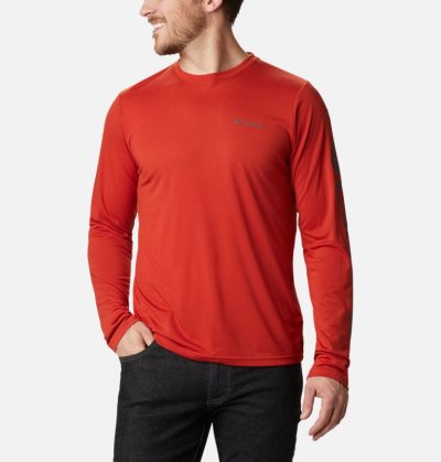 Camisetas Columbia Miller Valley™ Long Sleeve Gráficas T-Shirt Masculino Vermelhas Portugal | 171338-VFOK