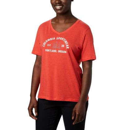 Camisetas Columbia Mount Rose™ Relaxed T-Shirt Feminino Luz Vermelhas Portugal | 106755-OA6N