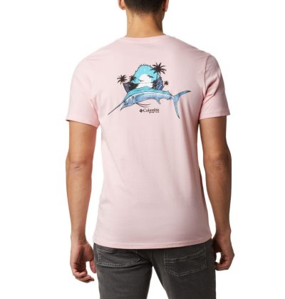 Camisetas Columbia PFG Cove T-Shirt Masculino Luz Rosa Portugal | 194350-7YIX