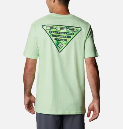 Camisetas Columbia PFG Fidel T-Shirt Masculino Luz Verdes Portugal | 153261-UU64