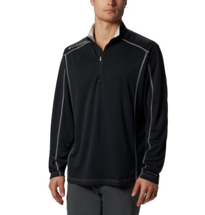 Camisetas Columbia PFG Low Drag™ 1/4 Zip Top Masculino Pretas Portugal | 190511-EX96