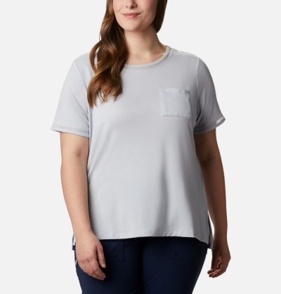 Camisetas Columbia PFG Slack Agua™ Knit Pocket Tee Feminino Luz Cinzentas Portugal | 138347-O9L2