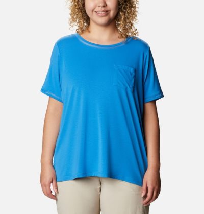 Camisetas Columbia PFG Slack Agua™ Knit Pocket Tee Feminino Azuis Escuro Portugal | 198718-RCUQ