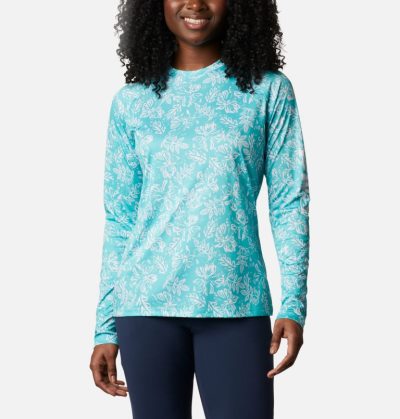 Camisetas Columbia PFG Super Tidal Tee™ Long Sleeve Feminino Turquesa Portugal | 100560-RA5M