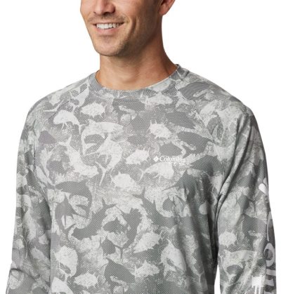 Camisetas Columbia PFG Terminal Deflector™ Printed Long Sleeve Shirt Masculino Cinzentas Camufladas Portugal | 178008-J3FR