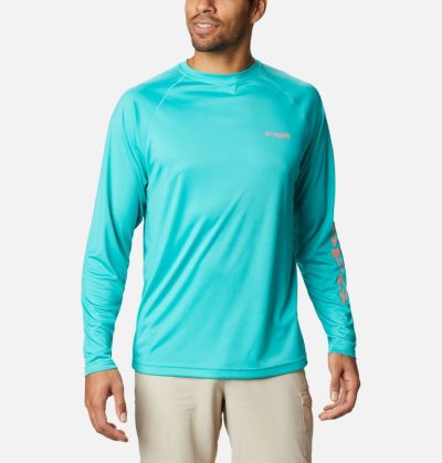 Camisetas Columbia PFG Terminal Tackle™ Long Sleeve Shirt Masculino Luz Turquesa Portugal | 133987-U0I1