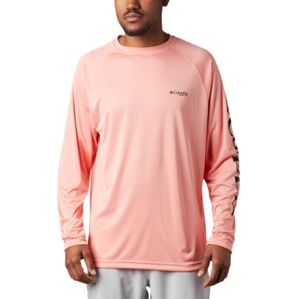 Camisetas Columbia PFG Terminal Tackle™ Long Sleeve Shirt Masculino Rosa Pretas Portugal | 139472-6QYW