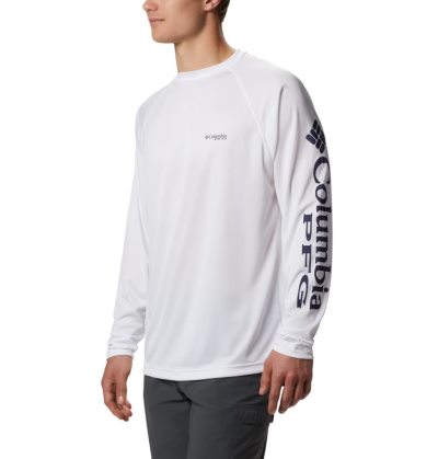 Camisetas Columbia PFG Terminal Tackle™ Long Sleeve Shirt Masculino Branco Portugal | 184206-07AJ