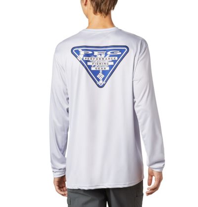 Camisetas Columbia PFG Terminal Tackle™ State Triangle Long Sleeve Shirt Masculino Cinzentas Portugal | 141611-O00P