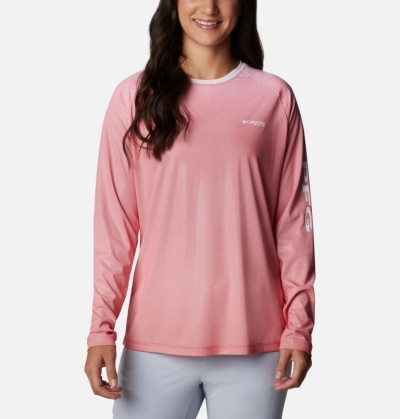 Camisetas Columbia PFG Tidal Deflector™ Long Sleeve Shirt Feminino Vermelhas Portugal | 111324-KT9F