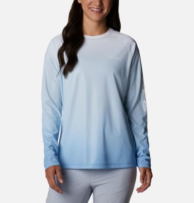 Camisetas Columbia PFG Tidal Deflector™ Long Sleeve Shirt Feminino Azuis Escuro Portugal | 178101-Y1UN