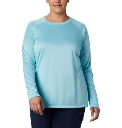 Camisetas Columbia PFG Tidal Tee™ II Long Sleeve Feminino Luz Azuis Branco Portugal | 157973-8WV1