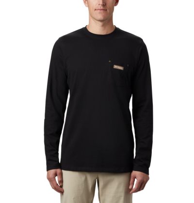 Camisetas Columbia PHG Roughtail™ Trabalho Long Sleeve Pocket T-Shirt Masculino Pretas Portugal | 143511-XNDQ