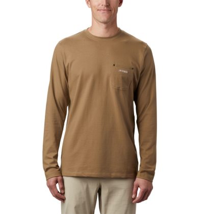 Camisetas Columbia PHG Roughtail™ Trabalho Long Sleeve Pocket T-Shirt Masculino Marrom Portugal | 153321-D4V5