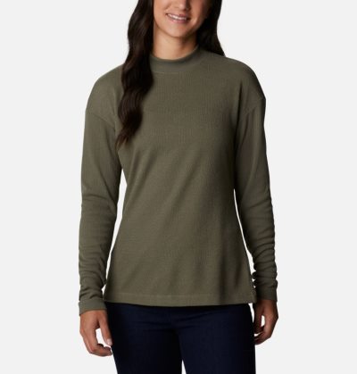 Camisetas Columbia Pine Street™ Long Sleeve Knit Feminino Verdes Portugal | 141532-NG1G