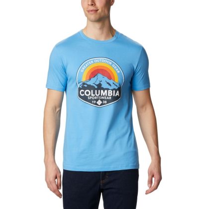 Camisetas Columbia Rambler T-Shirt Masculino Azuis Escuro Portugal | 161617-W7P3