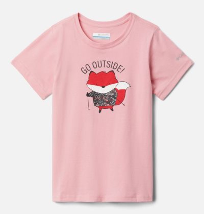 Camisetas Columbia Shannon Falls™ Gráficas Curta Sleeve T-Shirt Criança Rosa Portugal | 144705-KRQY