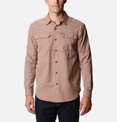 Camisetas Columbia Silver Ridge™ 2.0 Plaid Long Sleeve Shirt Masculino Vermelhas Portugal | 104354-P7NC