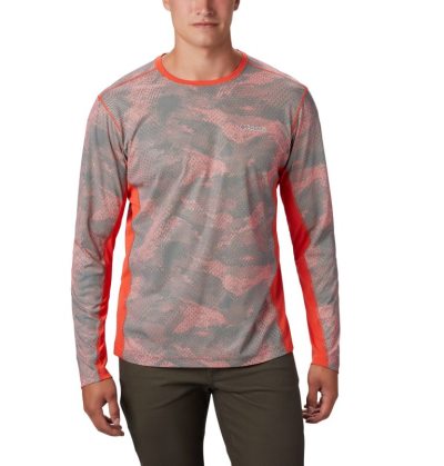 Camisetas Columbia Solar Chill™ 2.0 Long Sleeve Masculino Vermelhas Portugal | 159919-7DC7