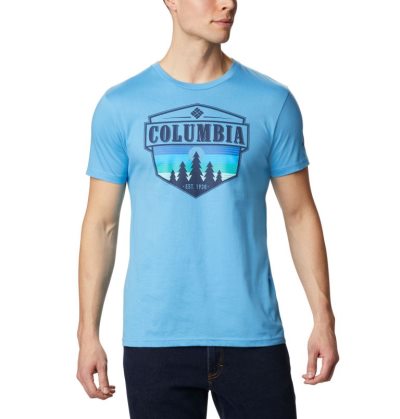 Camisetas Columbia Switchback T-Shirt Masculino Azuis Escuro Portugal | 138600-XQXY