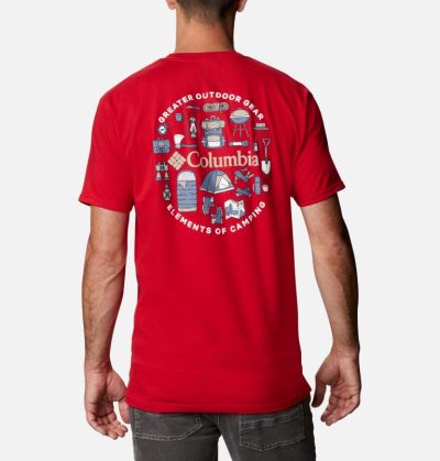 Camisetas Columbia Taps T-Shirt Masculino Vermelhas Portugal | 190589-124