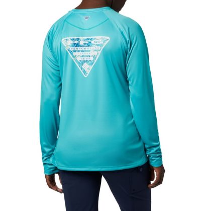 Camisetas Columbia Tidal Tee PFG Printed Triangle™ Long Sleeve Shirt Feminino Turquesa Portugal | 102941-ZE1U