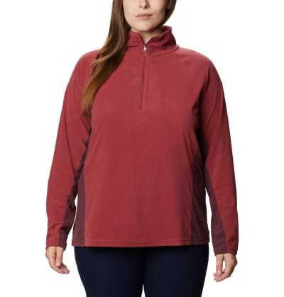 Tops Columbia Glacial™ IV 1/2 Zip Feminino Vermelhas Vermelhas Escuro Portugal | 137383-4RFJ