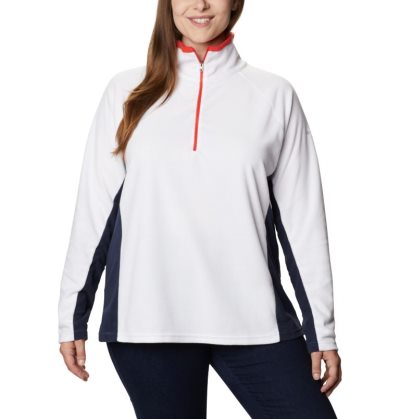 Tops Columbia Glacial™ IV 1/2 Zip Feminino Branco Azuis Escuro Portugal | 198266-85P6