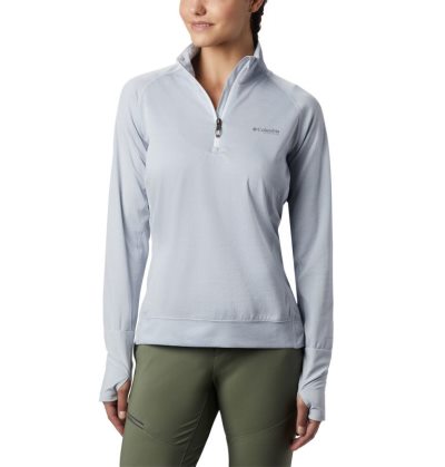 Tops Columbia Irico™ Half-Zip Shirt Feminino Branco Luz Cinzentas Portugal | 103369-2N8F