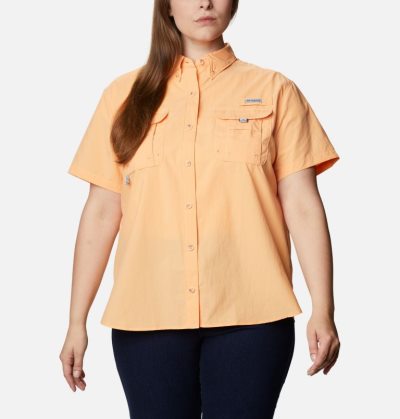 Tops Columbia PFG Bahama™ Curta Sleeve Feminino Luz Laranja Portugal | 173344-PNBC