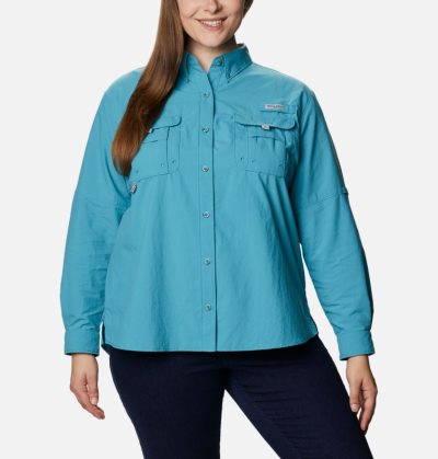 Tops Columbia PFG Bahama™ Long Sleeve Feminino Luz Turquesa Portugal | 178435-BX4I