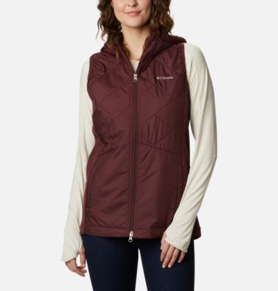 Coletes Columbia Piney Ridge™ Híbrido Vest Feminino Vermelhas Escuro Portugal | 154149-PV14