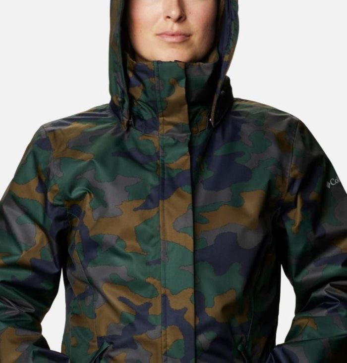 Jaqueta 3 Em 1 Columbia Pulaski™ Interchange Jaqueta Feminino Azuis Escuro Camufladas Portugal | 174465-876G