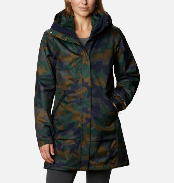 Jaqueta 3 Em 1 Columbia Pulaski™ Interchange Jaqueta Feminino Azuis Escuro Camufladas Portugal | 174465-876G