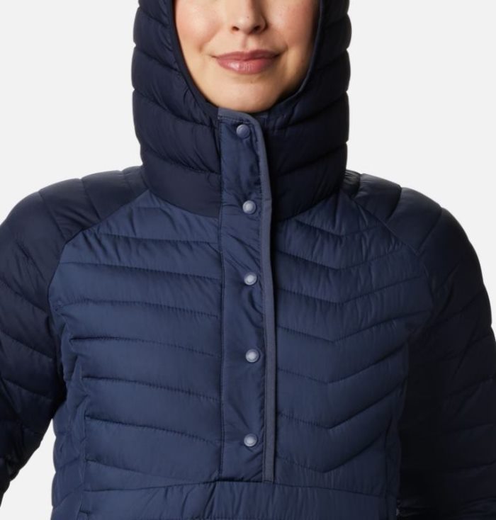 Anoraque Columbia Powder Lite™ Insulated Anoraque Feminino Azuis Escuro Portugal | 106305-G1ZF