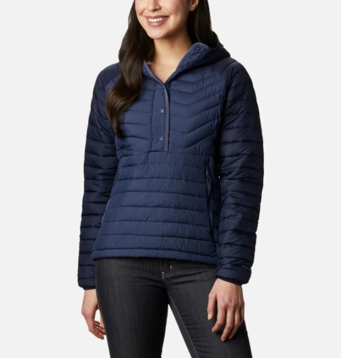 Anoraque Columbia Powder Lite™ Insulated Anoraque Feminino Azuis Escuro Portugal | 106305-G1ZF