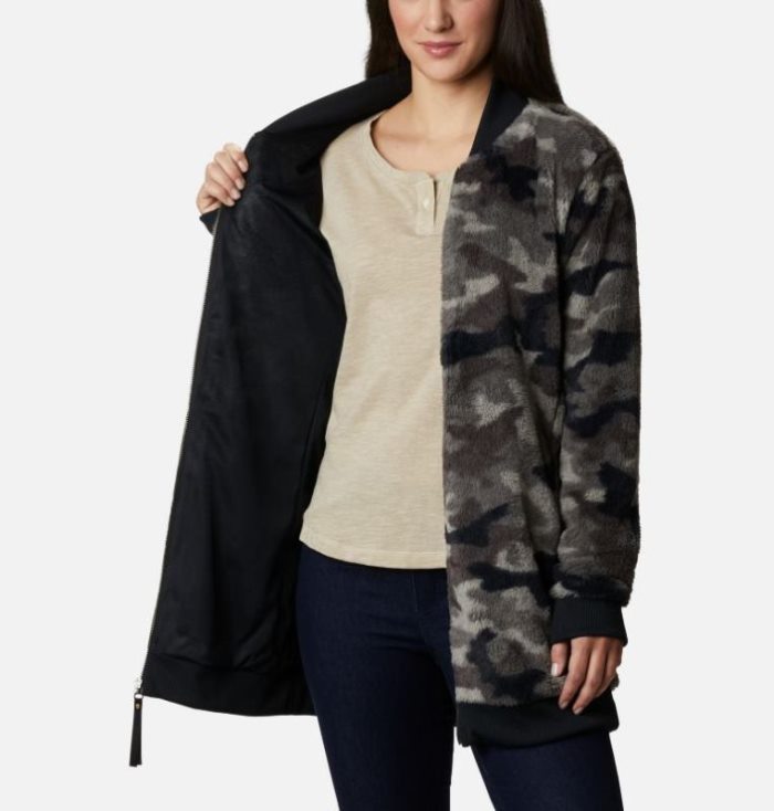 Jaqueta Bomber Columbia Bundle Up™ Printed Casaco De Lã Feminino Pretas Camufladas Portugal | 195916-XE6W