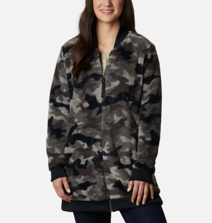 Jaqueta Bomber Columbia Bundle Up™ Printed Casaco De Lã Feminino Pretas Camufladas Portugal | 195916-XE6W