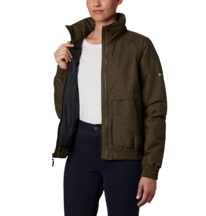 Jaqueta Bomber Columbia Firwood™ Bomber Feminino Verde Oliva Verdes Portugal | 113478-2ALP