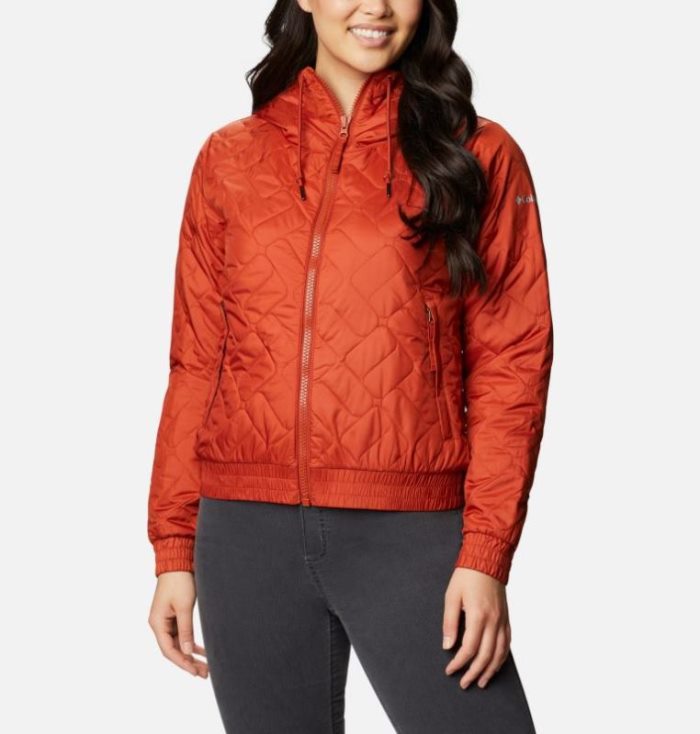 Jaqueta Bomber Columbia Sweet View™ Insulated Bomber Feminino Vermelhas Escuro Portugal | 121345-WIX0