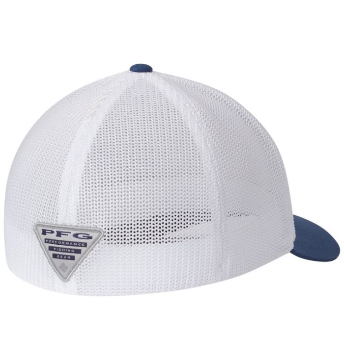 Boné Columbia PFG Mesh Fish Flag Ball Cap Masculino Azuis Branco Portugal | 101829-14TD