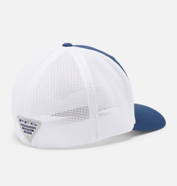 Boné Columbia PFG Mesh Fish Flag Ball Cap Masculino Azul Marinho Branco Portugal | 105258-GOLJ