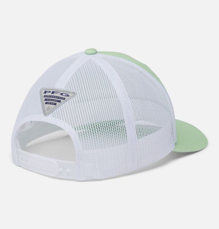 Boné Columbia PFG Mesh Snap Back™ Fish Flag Ballcap Masculino Luz Verdes Branco Portugal | 162476-7INL