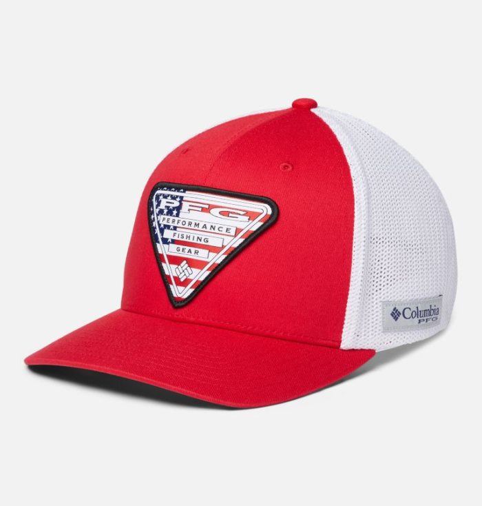 Boné Columbia PFG Mesh Stateside™ Ball Cap - USA Masculino Vermelhas Portugal | 180653-ZDDE